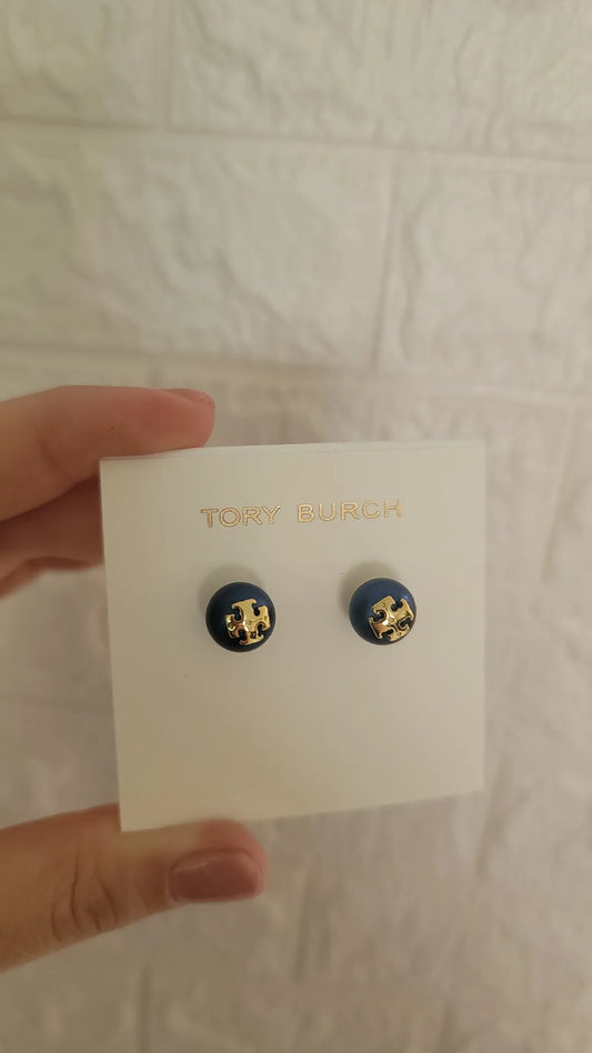 ARETES TORY PERLA AZUL