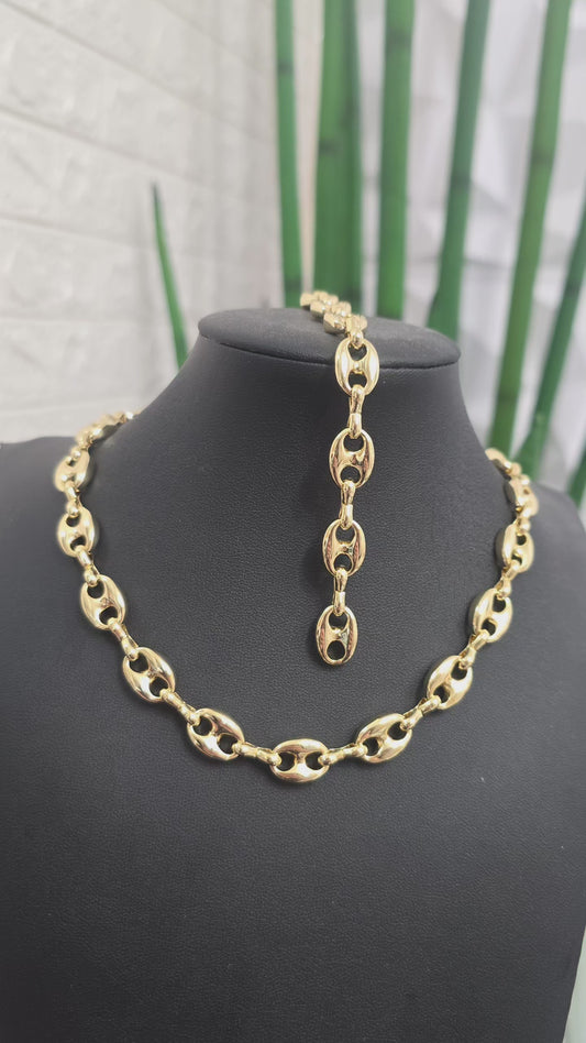 SET DE GARGANTILLA Y PULSERA ESTILO GUCCI