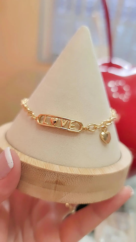 PULSERA LOVE Y CORAZON