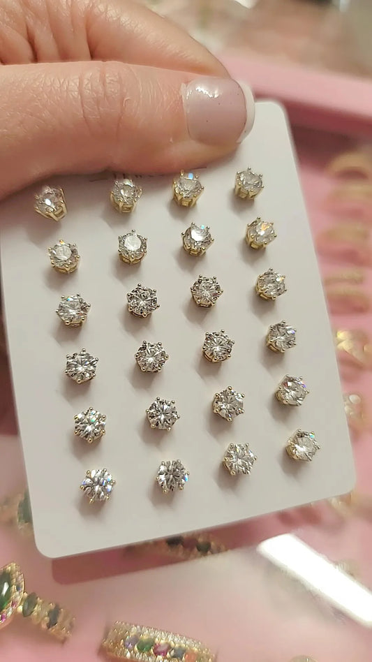 ARETES CON ZIRCONIA PEQUEÑO