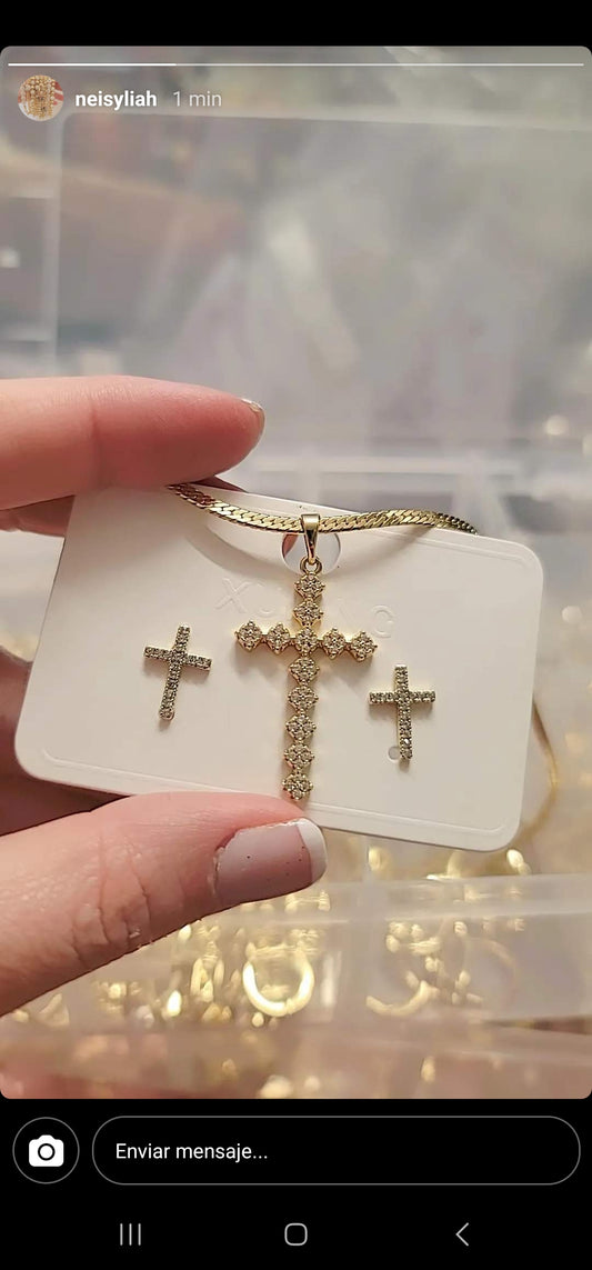 SET DE CRUZ CON ZIRCONIAS